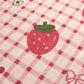 Strawberry Plaid Cozy Blanket