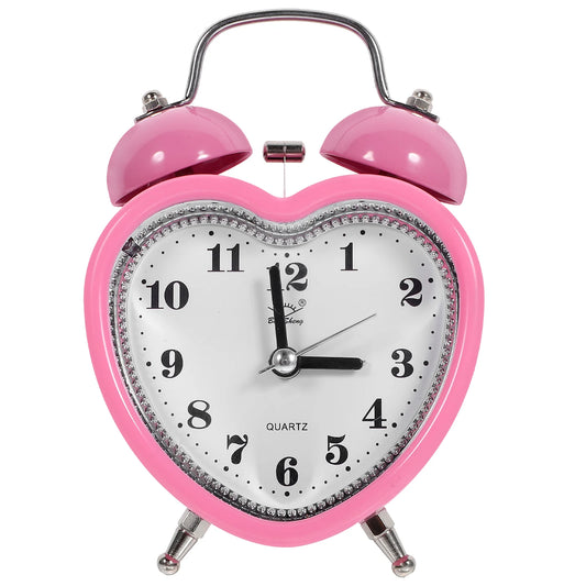 Vintage Heart Shaped Pink Clock