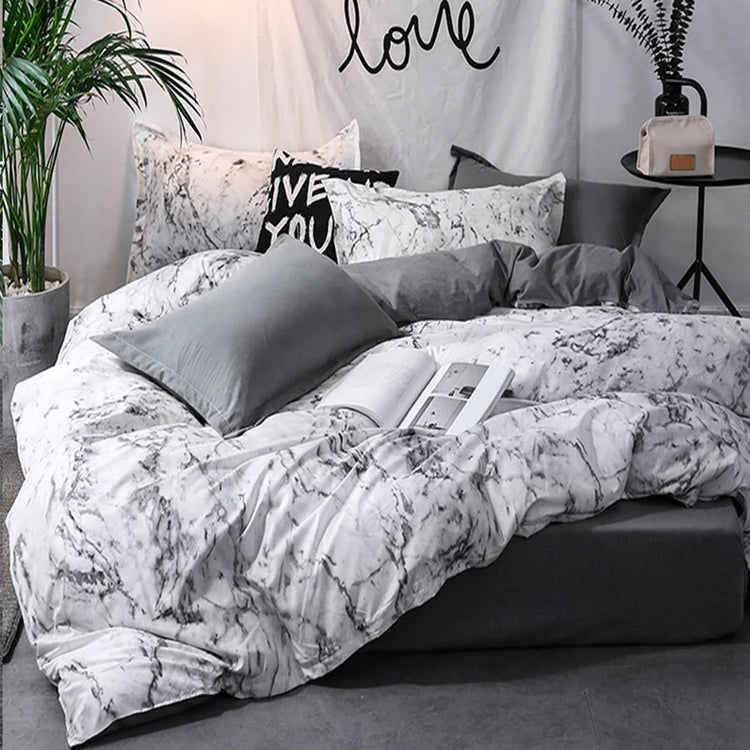 Midnight Marble Minimalist Bedding Set
