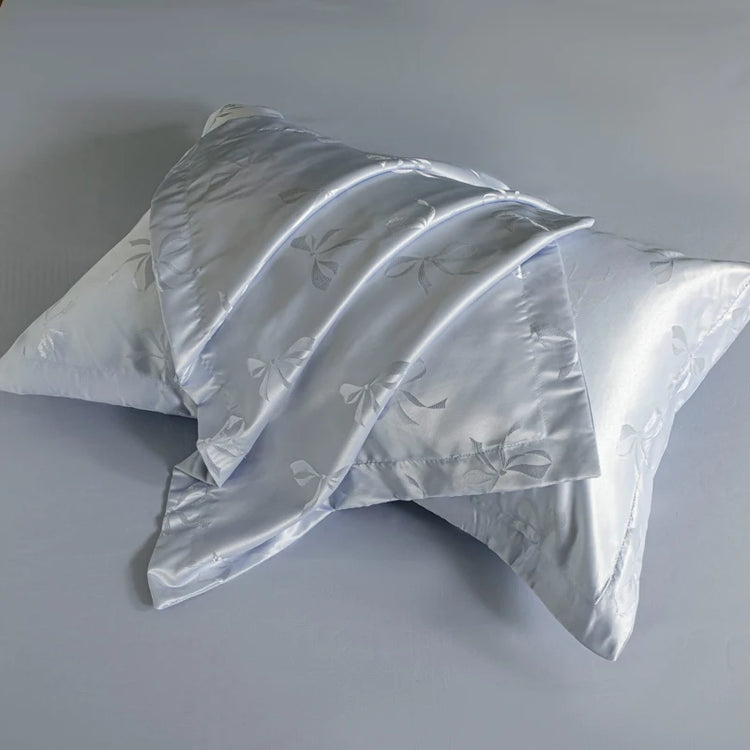 Embroidered Bow Elegance Bedding Set