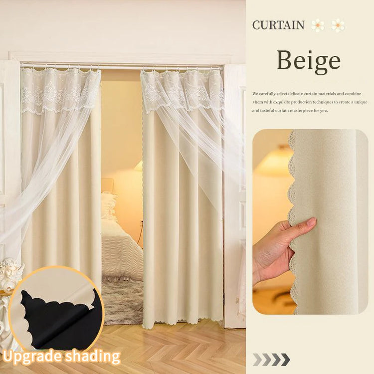 Coquette Double-Layer Lace Curtains