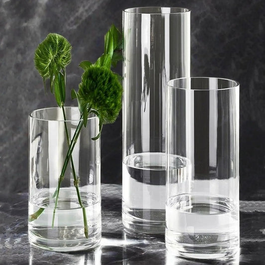 Clear Cylinder Flower Vase