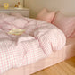 Pink Checkerboard Bedding Set