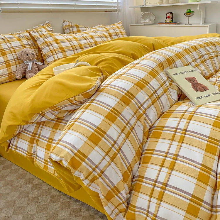 Nordic Plaid Pattern Bedding Set