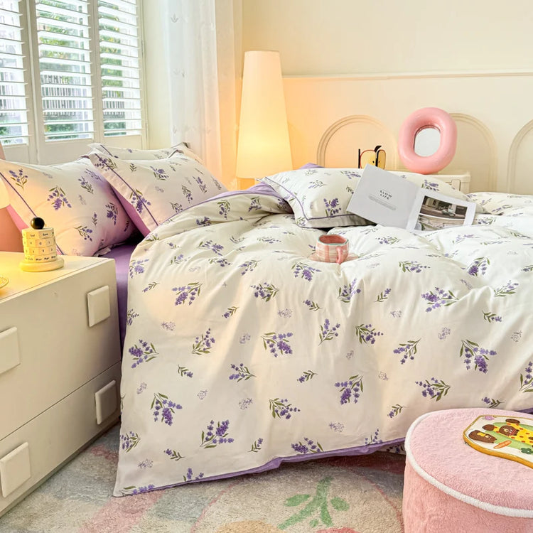 Lavender Whisper Coquette Bedding Set