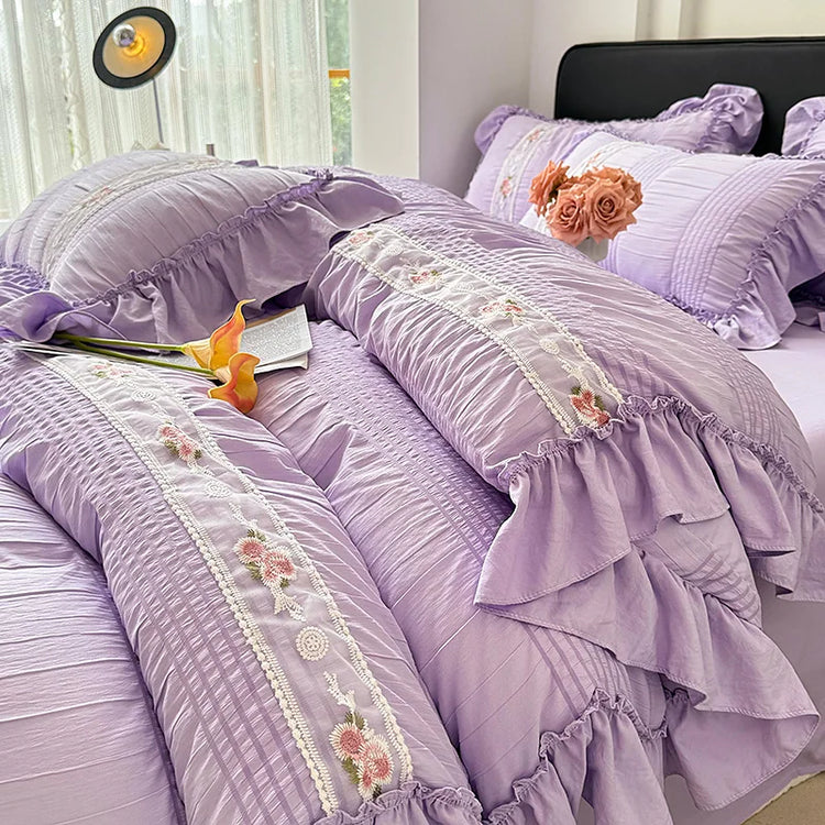 Romantic Garden Ruffle Bedding Set
