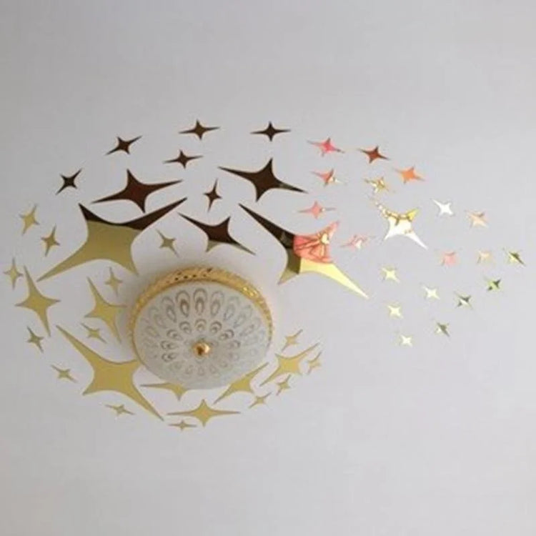 Star Shaped Mirror Effect Stickers