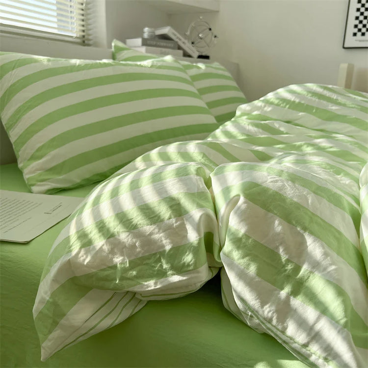 Pastel Stripe Cloud Bedding Set