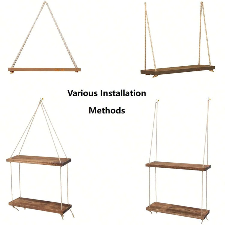 Wooden Hanging Shelves