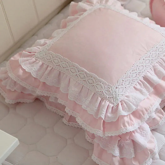 Pink Princess Embroidered Pillowcase