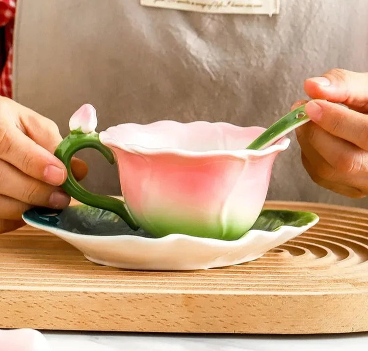 Ceramic Flower Tea Set