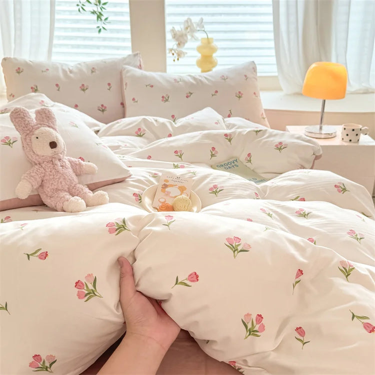 Rose Milk Dream Bedding Set