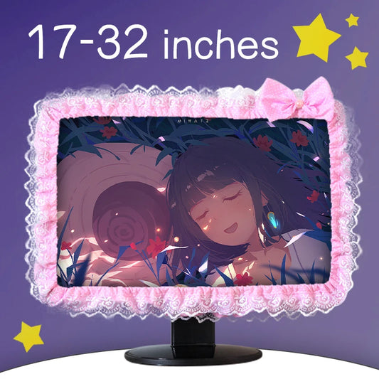 Kawaii Bow Lace Monitor Cover