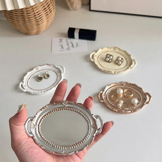 Vintage Round Jewelry Tray