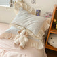 Pastel Gingham Ruffle Coquette Bedding Set