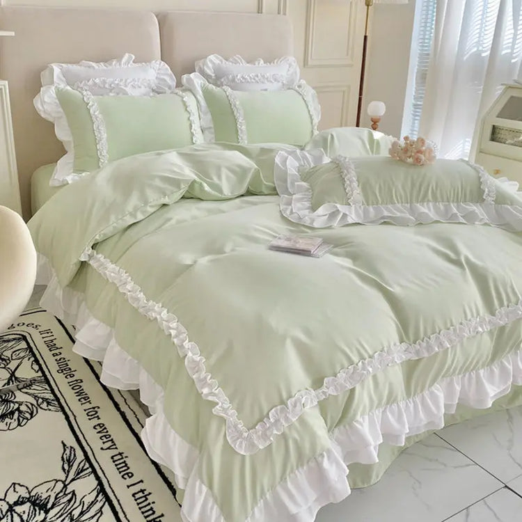Pastel Princess Ruffle Dream Bedding Set