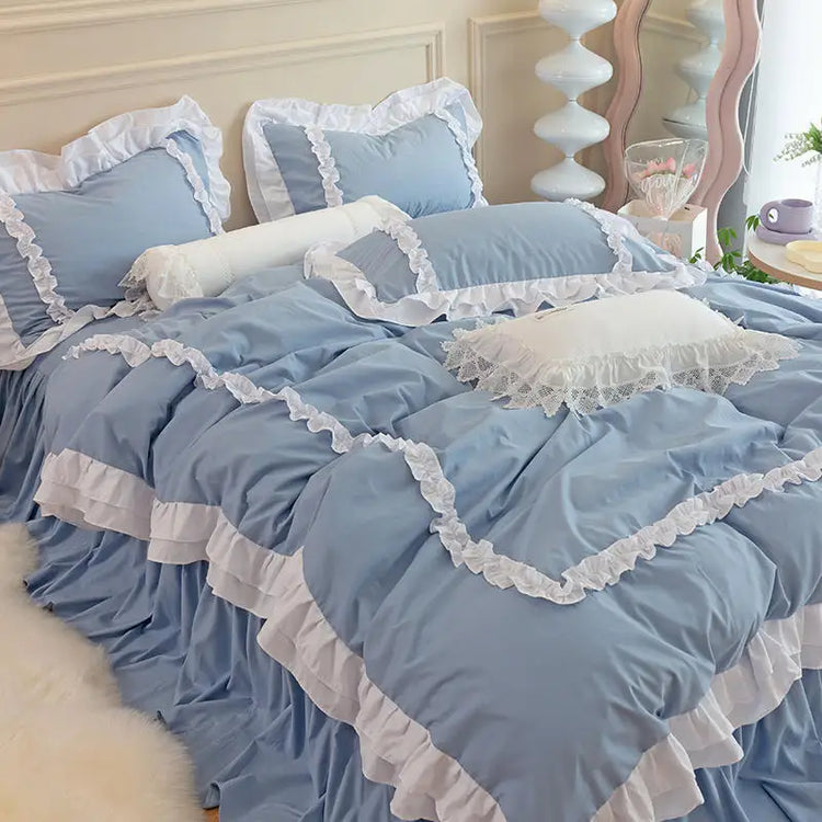 Pastel Princess Ruffle Dream Bedding Set