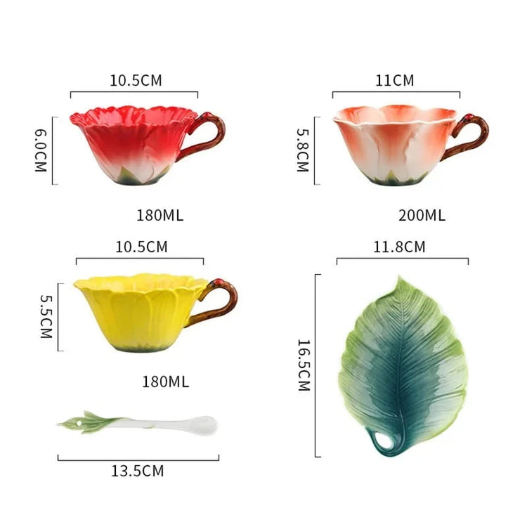 Flower Ceramic Coffee Cup