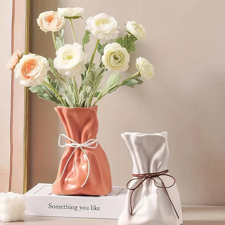 Paper Bag Ceramic Vase