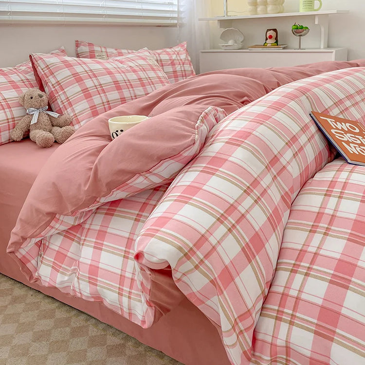 Nordic Plaid Pattern Bedding Set