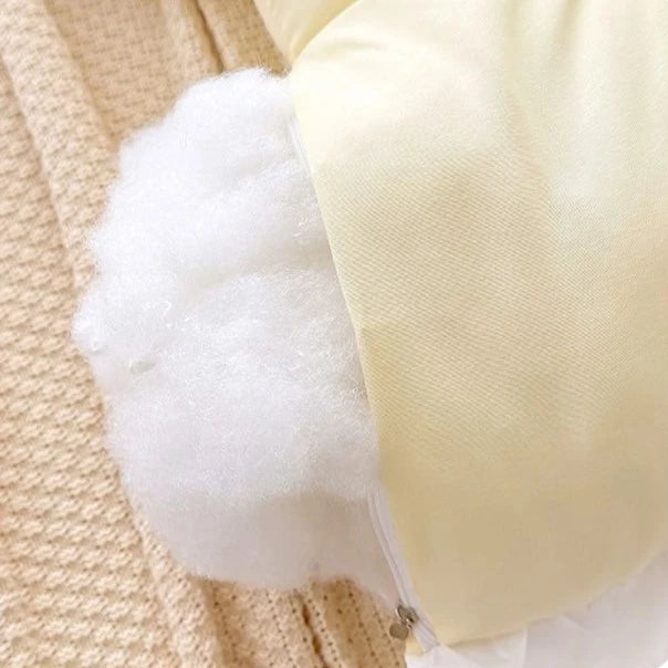 Ruffled Backrest Support Pillow