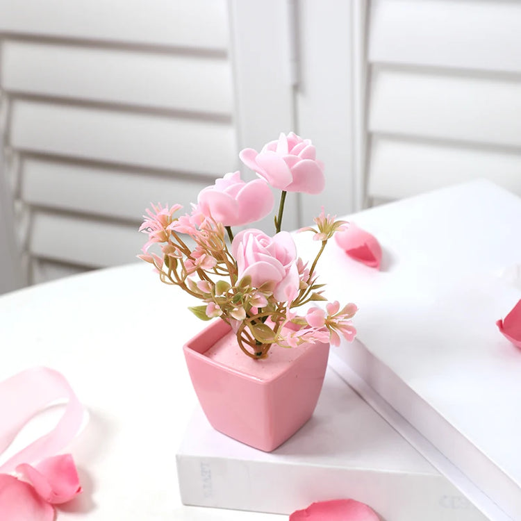 Mini Pink Artificial Plants