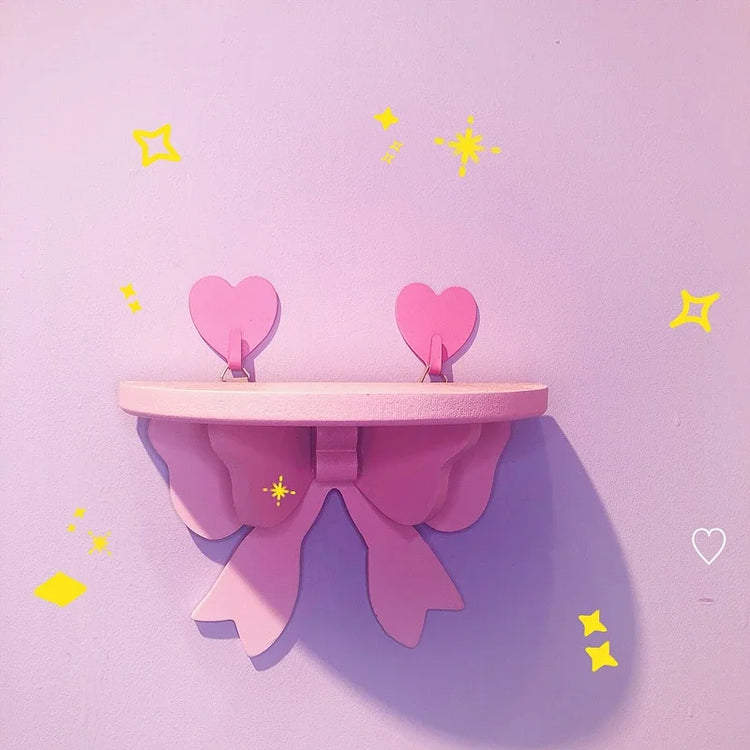 Pink Bow Wall Shelves