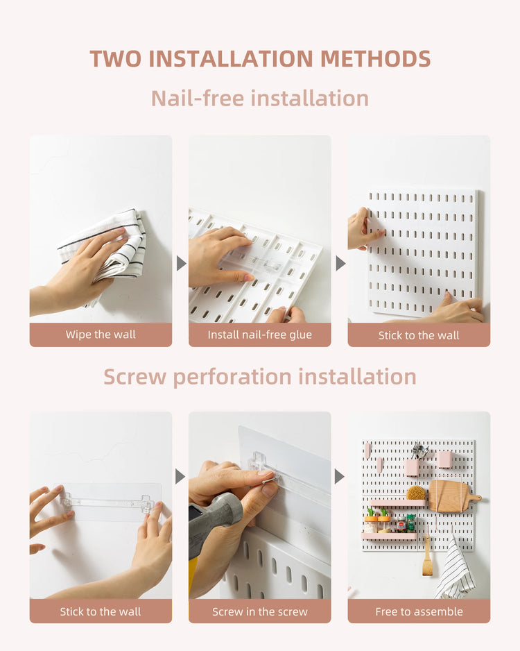 Aesthetic Wall Pegboard Organizer Set