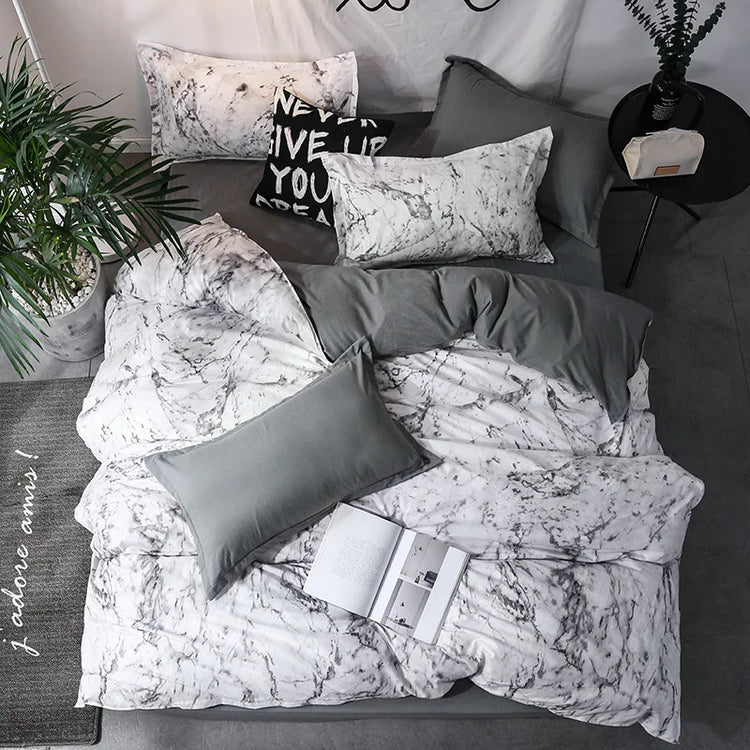 Midnight Marble Minimalist Bedding Set